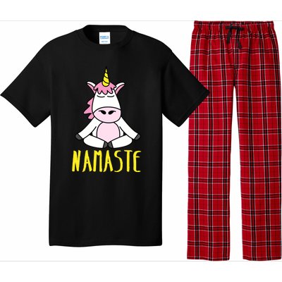 Namaste Yoga Funny Meditating Magical Creature Gift Pajama Set