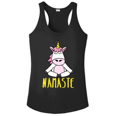 Namaste Yoga Funny Meditating Magical Creature Gift Ladies PosiCharge Competitor Racerback Tank