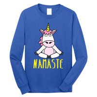 Namaste Yoga Funny Meditating Magical Creature Gift Long Sleeve Shirt