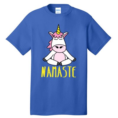 Namaste Yoga Funny Meditating Magical Creature Gift Tall T-Shirt