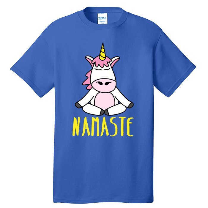 Namaste Yoga Funny Meditating Magical Creature Gift Tall T-Shirt