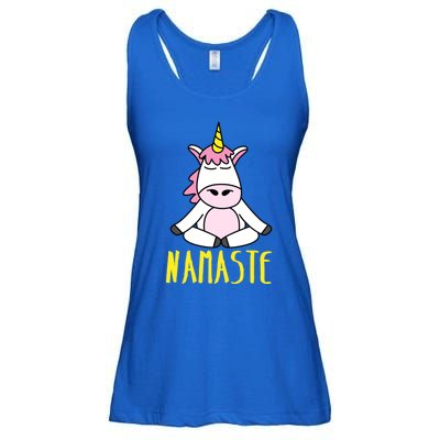 Namaste Yoga Funny Meditating Magical Creature Gift Ladies Essential Flowy Tank