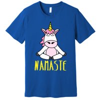 Namaste Yoga Funny Meditating Magical Creature Gift Premium T-Shirt