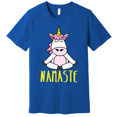 Namaste Yoga Funny Meditating Magical Creature Gift Premium T-Shirt