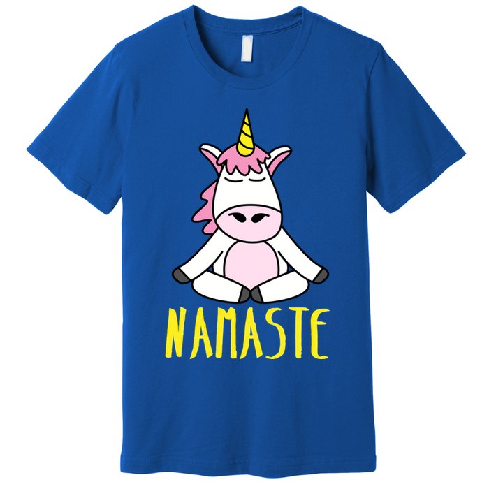 Namaste Yoga Funny Meditating Magical Creature Gift Premium T-Shirt