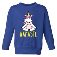 Namaste Yoga Funny Meditating Magical Creature Gift Toddler Sweatshirt