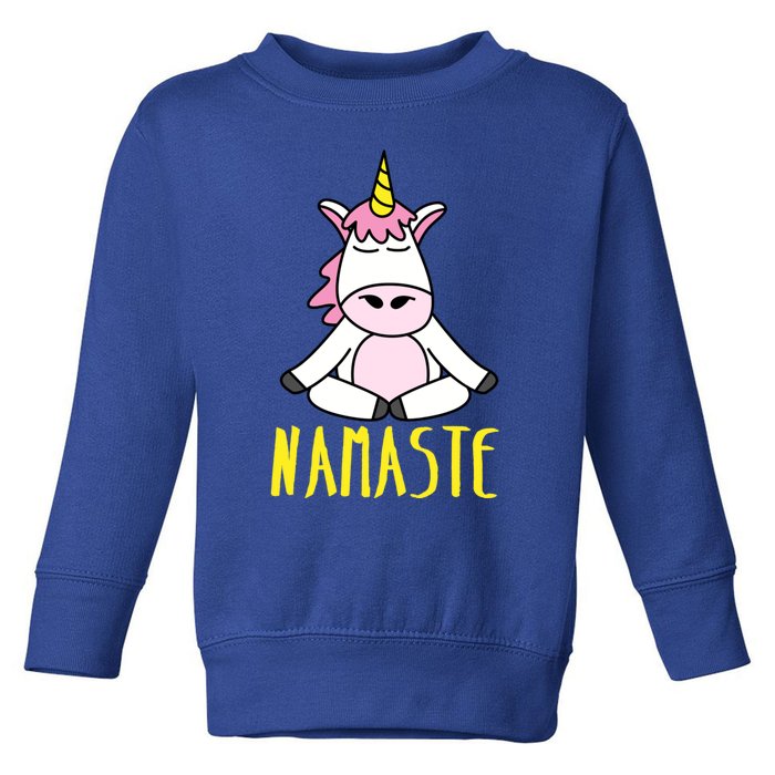 Namaste Yoga Funny Meditating Magical Creature Gift Toddler Sweatshirt