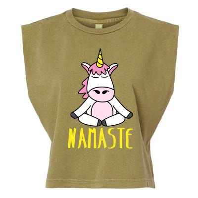 Namaste Yoga Funny Meditating Magical Creature Gift Garment-Dyed Women's Muscle Tee