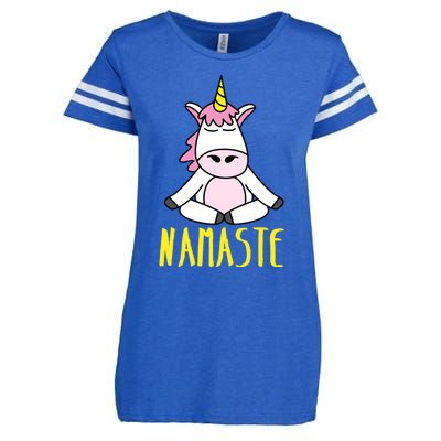 Namaste Yoga Funny Meditating Magical Creature Gift Enza Ladies Jersey Football T-Shirt