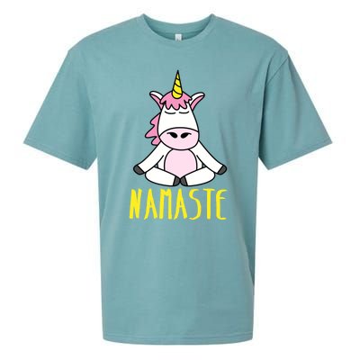 Namaste Yoga Funny Meditating Magical Creature Gift Sueded Cloud Jersey T-Shirt