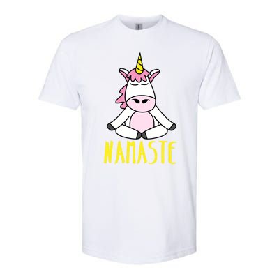 Namaste Yoga Funny Meditating Magical Creature Gift Softstyle CVC T-Shirt