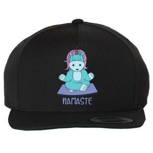 Namaste Yoga Funny Meditating Magical Creature Gift Wool Snapback Cap