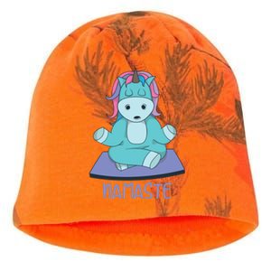 Namaste Yoga Funny Meditating Magical Creature Gift Kati - Camo Knit Beanie