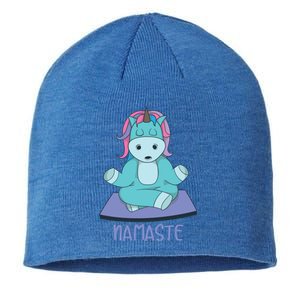 Namaste Yoga Funny Meditating Magical Creature Gift Sustainable Beanie