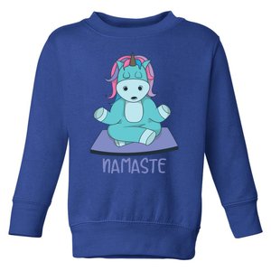 Namaste Yoga Funny Meditating Magical Creature Gift Toddler Sweatshirt