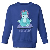 Namaste Yoga Funny Meditating Magical Creature Gift Toddler Sweatshirt