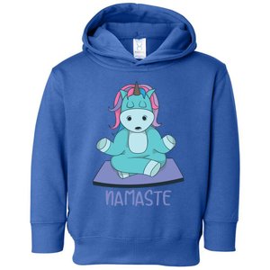 Namaste Yoga Funny Meditating Magical Creature Gift Toddler Hoodie