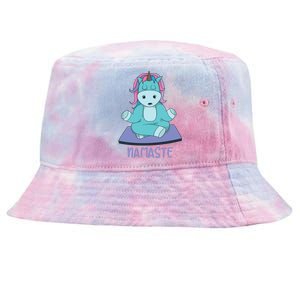 Namaste Yoga Funny Meditating Magical Creature Gift Tie-Dyed Bucket Hat