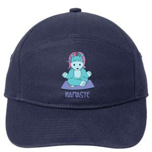 Namaste Yoga Funny Meditating Magical Creature Gift 7-Panel Snapback Hat