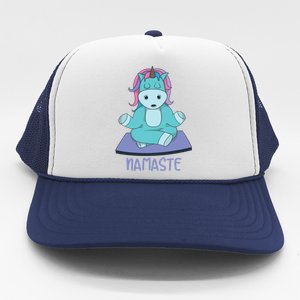 Namaste Yoga Funny Meditating Magical Creature Gift Trucker Hat