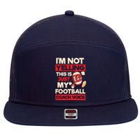 Not Yelling Football Coach Voice Design Football Coach 7 Panel Mesh Trucker Snapback Hat