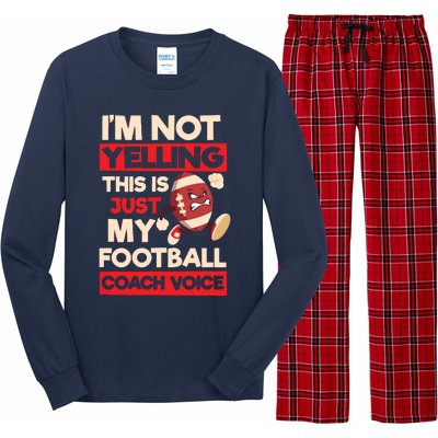 Not Yelling Football Coach Voice Design Football Coach Long Sleeve Pajama Set