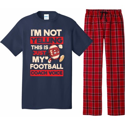 Not Yelling Football Coach Voice Design Football Coach Pajama Set