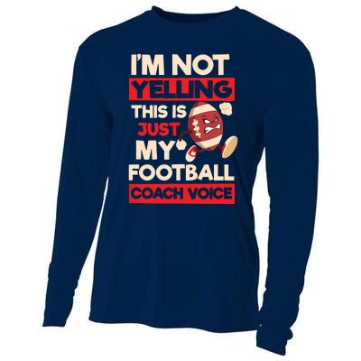 Not Yelling Football Coach Voice Design Football Coach Cooling Performance Long Sleeve Crew