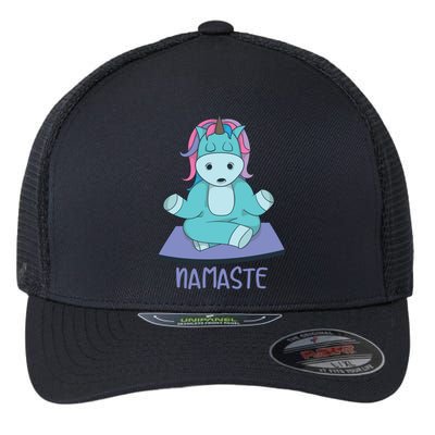 Namaste Yoga Funny Meditating Magical Creature Gift Flexfit Unipanel Trucker Cap