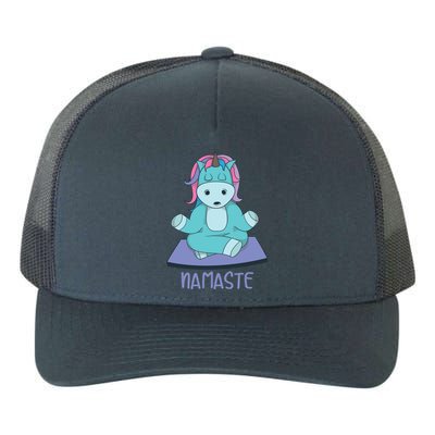 Namaste Yoga Funny Meditating Magical Creature Gift Yupoong Adult 5-Panel Trucker Hat