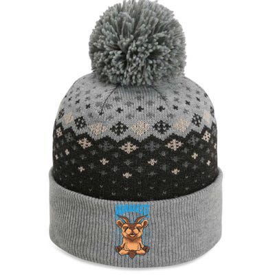 Namaste Yoga Goat Cute Gift The Baniff Cuffed Pom Beanie