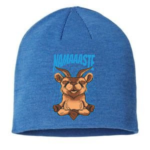 Namaste Yoga Goat Cute Gift Sustainable Beanie