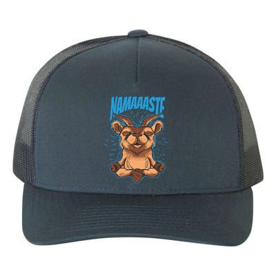 Namaste Yoga Goat Cute Gift Yupoong Adult 5-Panel Trucker Hat