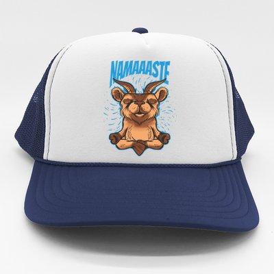 Namaste Yoga Goat Cute Gift Trucker Hat