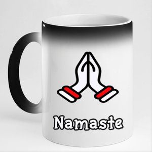 Namaste Yoga Great Gift Namaste Gift 11oz Black Color Changing Mug