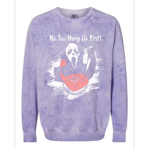 No You Hang Up First Ghost Calling Halloween Cute Gift Colorblast Crewneck Sweatshirt