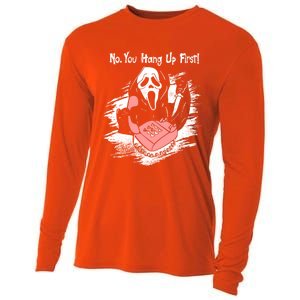 No You Hang Up First Ghost Calling Halloween Cute Gift Cooling Performance Long Sleeve Crew