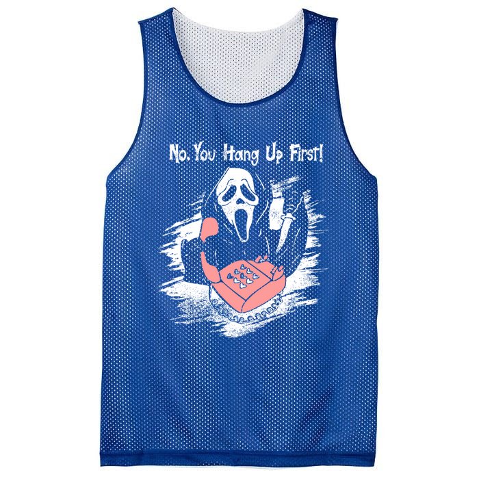 No You Hang Up First Ghost Calling Halloween Cute Gift Mesh Reversible Basketball Jersey Tank