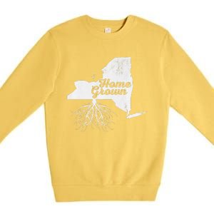 New York Home Grown Roots Ny State Pride Premium Crewneck Sweatshirt