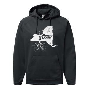 New York Home Grown Roots Ny State Pride Performance Fleece Hoodie