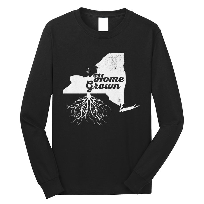 New York Home Grown Roots Ny State Pride Long Sleeve Shirt