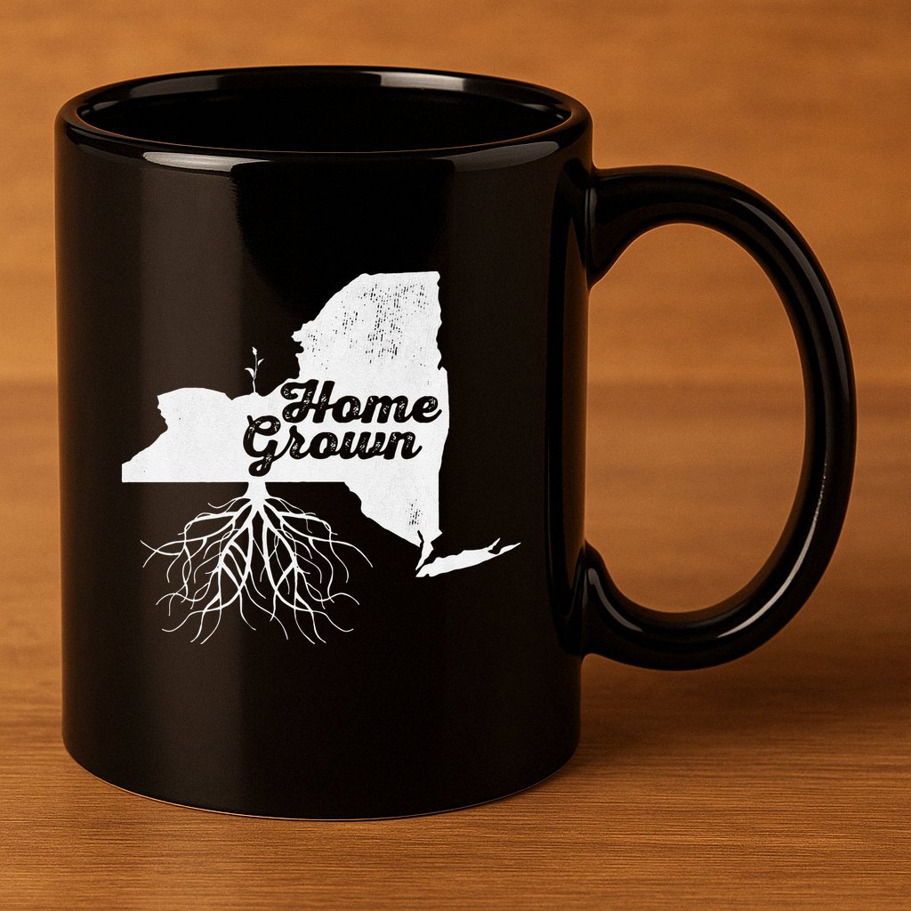 New York Home Grown Roots Ny State Pride 11oz C Handle Ceramic Mug