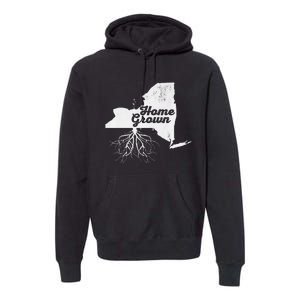 New York Home Grown Roots Ny State Pride Premium Hoodie