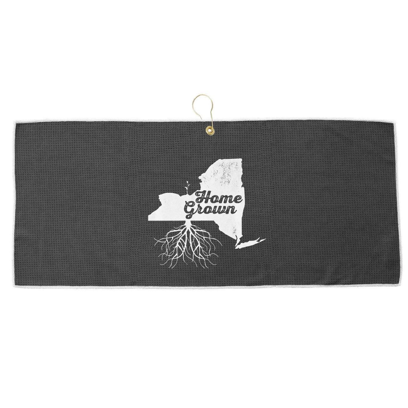 New York Home Grown Roots Ny State Pride Large Microfiber Waffle Golf Towel