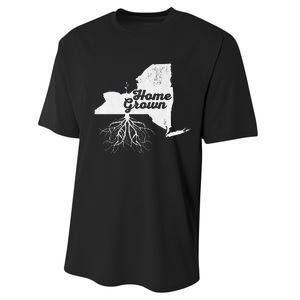 New York Home Grown Roots Ny State Pride Performance Sprint T-Shirt