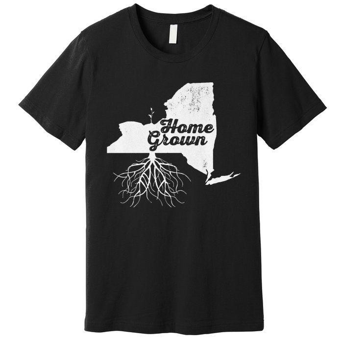 New York Home Grown Roots Ny State Pride Premium T-Shirt