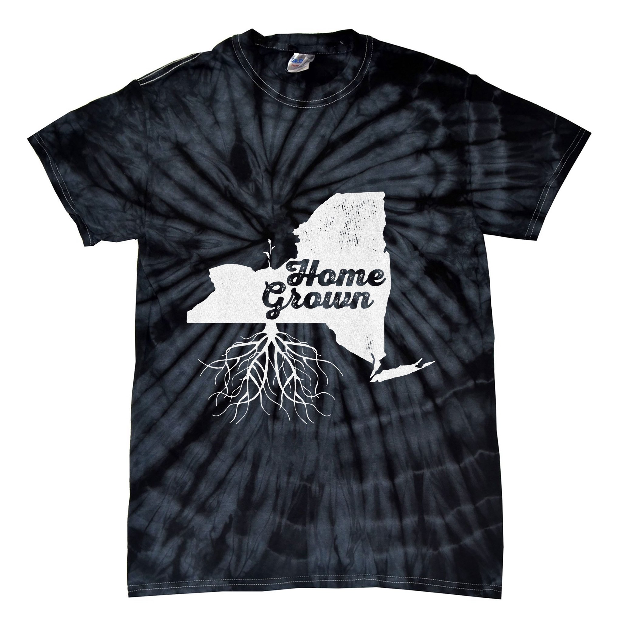 New York Home Grown Roots Ny State Pride Tie-Dye T-Shirt