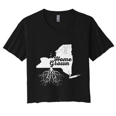 New York Home Grown Roots Ny State Pride Crop Top