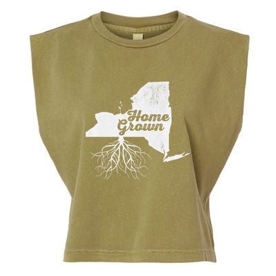 New York Home Grown Roots Ny State Pride Garment-Dyed Women's Muscle Tee