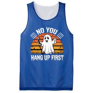 No You Hang Up First Ghost Halloween Funny Gift Mesh Reversible Basketball Jersey Tank